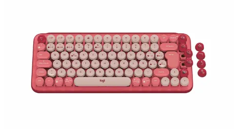 TECLADO LOGITECH POP KEYS INALAMBRICO ROSADO, vista 3